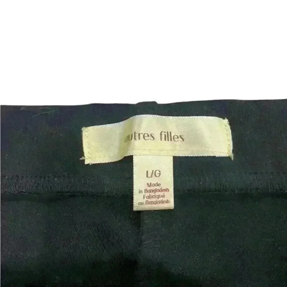 Autres Filles High Waisted Pull On Cropped Wide Leg Stretch Size Large Rayon - Picture 12 of 12